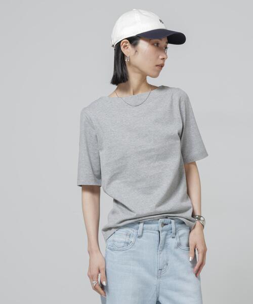 tシャツ Anti Soaked(R) 汗染み防止ボートネックTシャツ レディースの画像