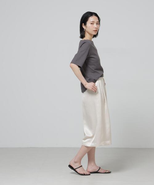 tシャツ Anti Soaked(R) 汗染み防止ボートネックTシャツ レディースの画像
