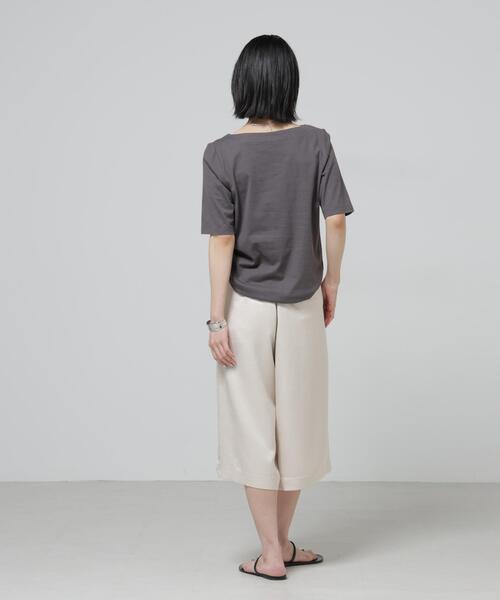 tシャツ Anti Soaked(R) 汗染み防止ボートネックTシャツ レディースの画像
