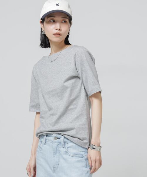 tシャツ Anti Soaked(R) 汗染み防止ボートネックTシャツ レディースの画像
