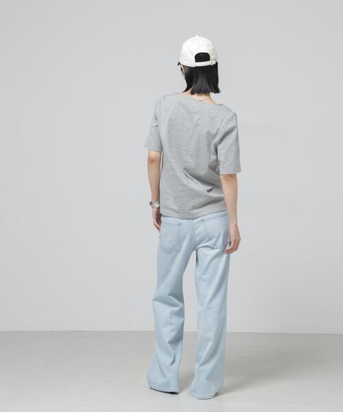 tシャツ Anti Soaked(R) 汗染み防止ボートネックTシャツ レディースの画像