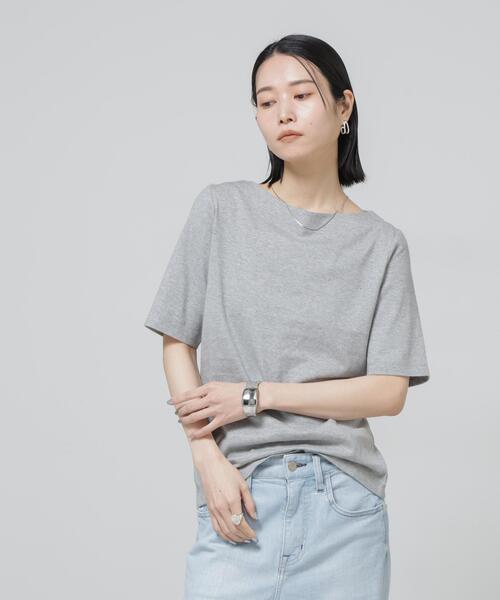 tシャツ Anti Soaked(R) 汗染み防止ボートネックTシャツ レディースの画像