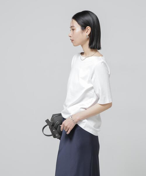 tシャツ Anti Soaked(R) 汗染み防止ボートネックTシャツ レディースの画像