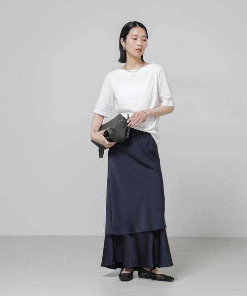 tシャツ Anti Soaked(R) 汗染み防止ボートネックTシャツ レディースの画像
