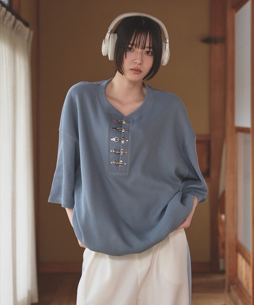 狐独 tシャツ ファイヤーフックワッフルTシャツ メンズ レディース 