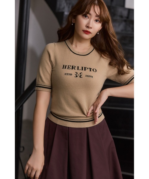 【Her lip to】ブラウン　ノースリーブカットソー　サイズFree 中古・古着通販】HER LIP TO (ハーリップトゥ) Two-Tone Belted Long