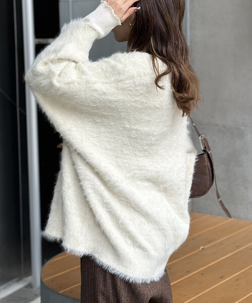 「w closet」 カーディガン FREE オフホワイト レディース_画像6