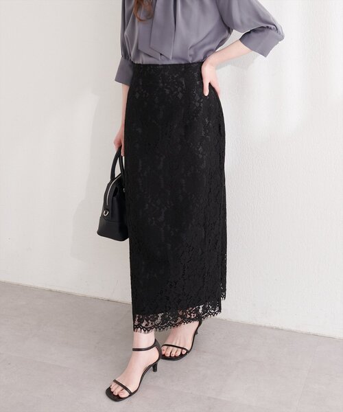 natural couture スカート スカラレースヘムスカート : ZOZOTOWN Yahoo