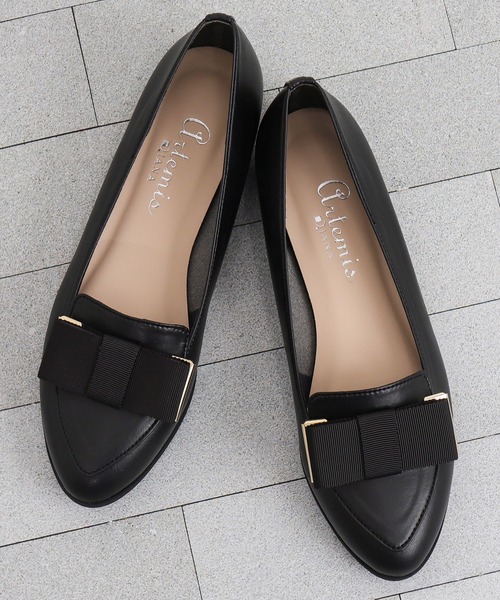 「artemis by DIANA」 フラットパンプス 24.0cm ブラック レディース_画像9