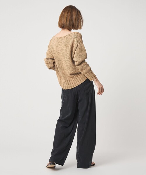 【conte】コンテ　テープヤーン ボートネックニット　春ニット conte＞テープヤーン ボートネックニット