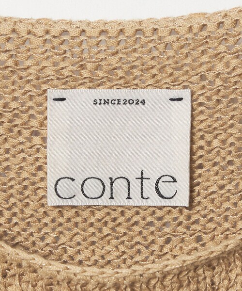 conte ニット セーター 「conte」テープヤーン ボートネックニット