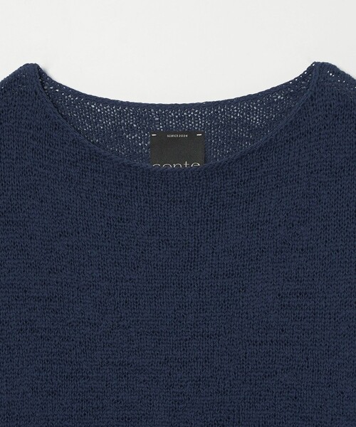 【conte】コンテ　テープヤーン ボートネックニット　春ニット conte ニット セーター 「conte」テープヤーン ボートネックニット