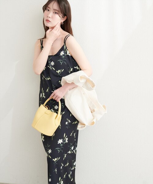 natural couture ワンピース フラワープリントキャミワンピース