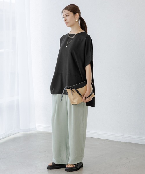 「Elura」 半袖ブラウス MEDIUM ネイビー レディース_画像2