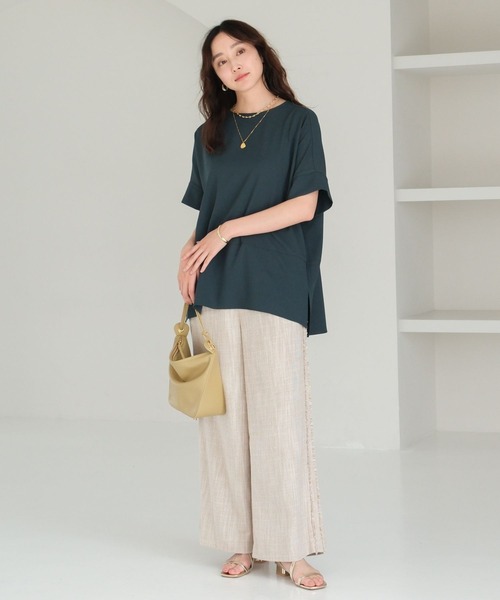 「Elura」 半袖ブラウス MEDIUM ネイビー レディース_画像7