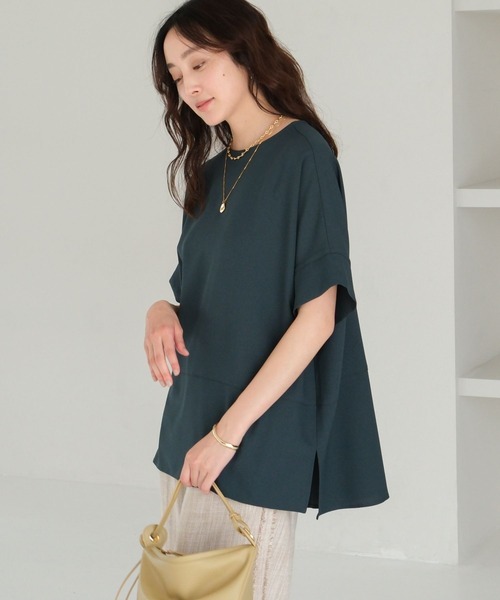 「Elura」 半袖ブラウス MEDIUM ネイビー レディース_画像8