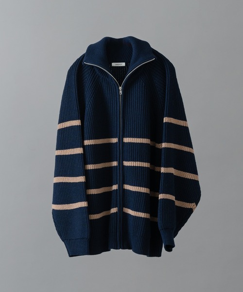 「ONCILY」 ニットカーディガン MEDIUM ブルー メンズ_画像2