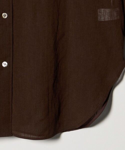 ブラウス シャツ 「size SHORTあり」ラミーライク ロングスリーブシャツ 通気性 レディースの画像
