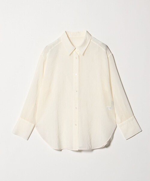 ブラウス シャツ 「size SHORTあり」ラミーライク ロングスリーブシャツ 通気性 レディースの画像