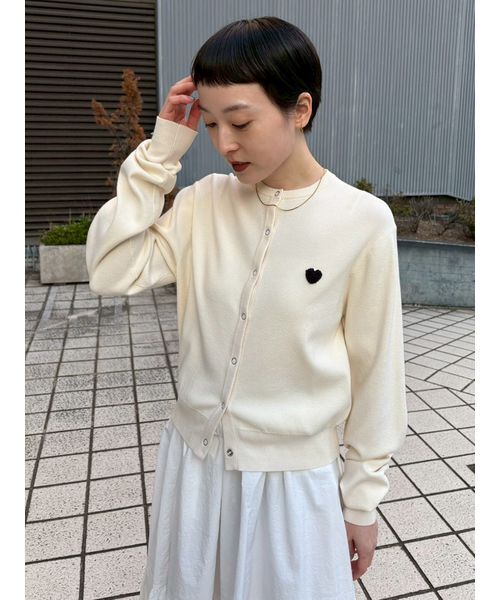 「emmi」 ニットカーディガン F ブラック レディースの画像
