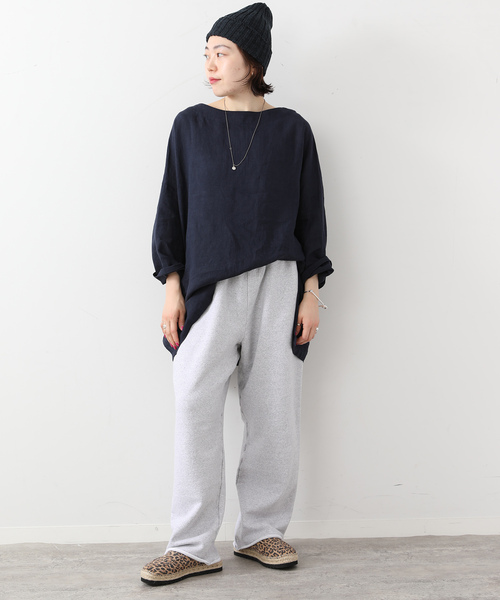 美品　ジャーナルスタンダードラックス　ミドルツイルボートネックブラウス　グレー JOURNAL STANDARD LUXE（ジャーナルスタンダード ラックス） ブラウス