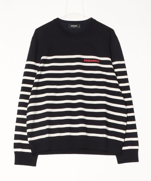 セーター ニット Virgin Wool Stripes Jersey  Knit Sweater/0252 メンズ レディースの画像