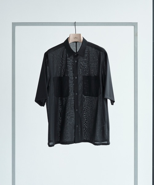 シャツ 「ATON / エイトン」別注TWIST WOOL GAUZE SHORT SLEEVE SHIRT メンズの画像