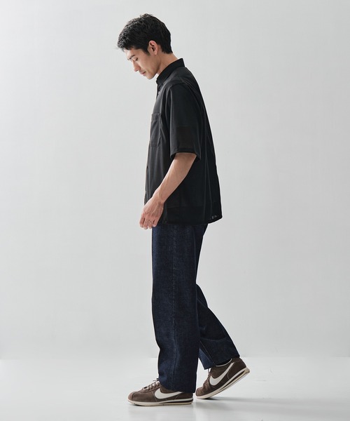 シャツ 「ATON / エイトン」別注TWIST WOOL GAUZE SHORT SLEEVE SHIRT メンズの画像