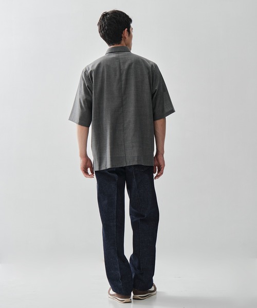 シャツ 「ATON / エイトン」別注TWIST WOOL GAUZE SHORT SLEEVE SHIRT メンズの画像
