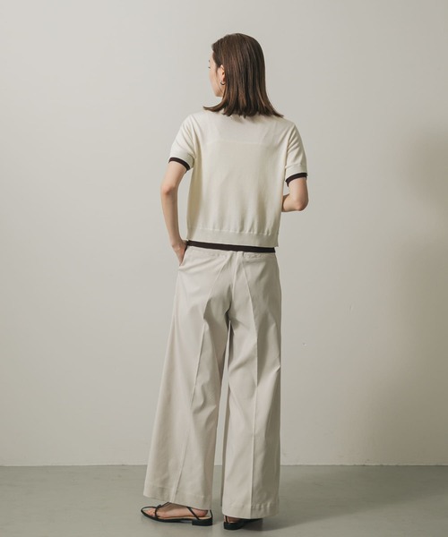 「SENSE OF PLACE by URBAN RESEARCH」 半袖ニット ONE ネイビー レディース_画像5