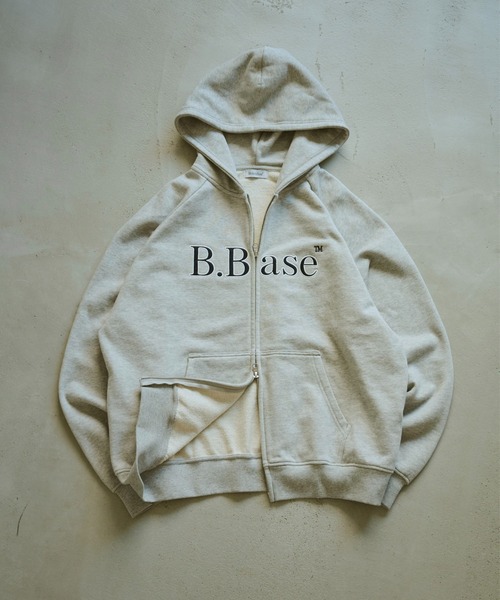 「BROKEN BASE」 ジップアップパーカー SMALL ライトブルー メンズ_画像8