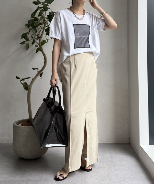 「DouDou」 半袖Tシャツ FREE ブラック レディース_画像5
