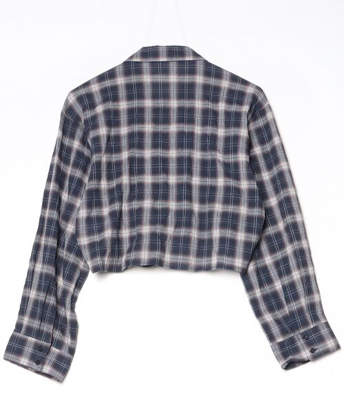 「MURUA」 長袖シャツ FREE ネイビー レディース_画像2