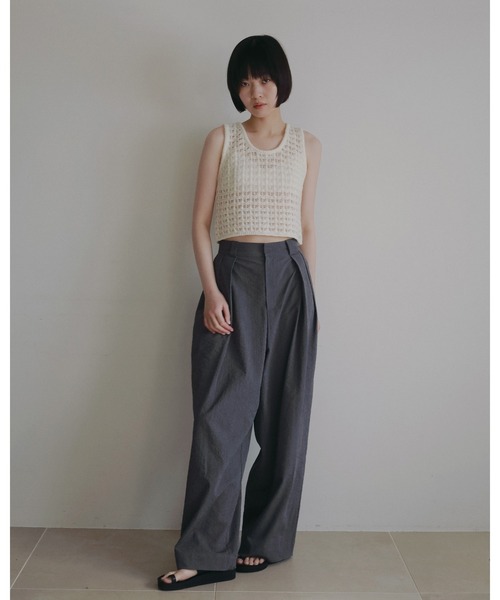 anuke（アンヌーク） パンツ Sucker Tuck Pants レディース : ZOZOTOWN