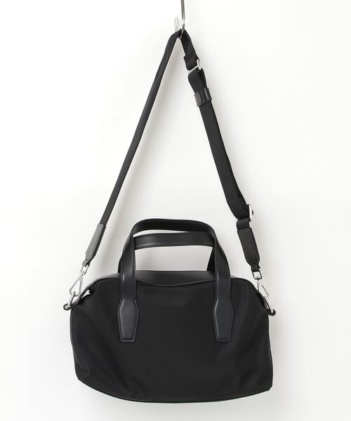 DIESEL ディーゼル 2WAY ボストンバッグ ブラック レザー ナイロン DIESEL（ディーゼル） 2WAYバッグ FREE ブラック系その他 メンズ
