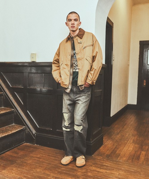 さとう ご確認用ページ niko and…（ニコアンド） ワイドパンツ ジーンズ Distressed Denim