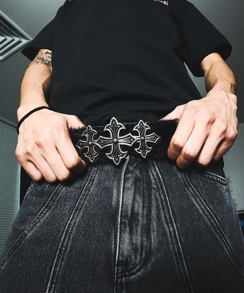 SUPPLIER（サプライヤー） ベルト 別注 Fur Triple Cross Buckle Belt