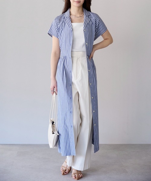 「PREFERIR」 半袖ワンピース LARGE ブラック レディース_画像2
