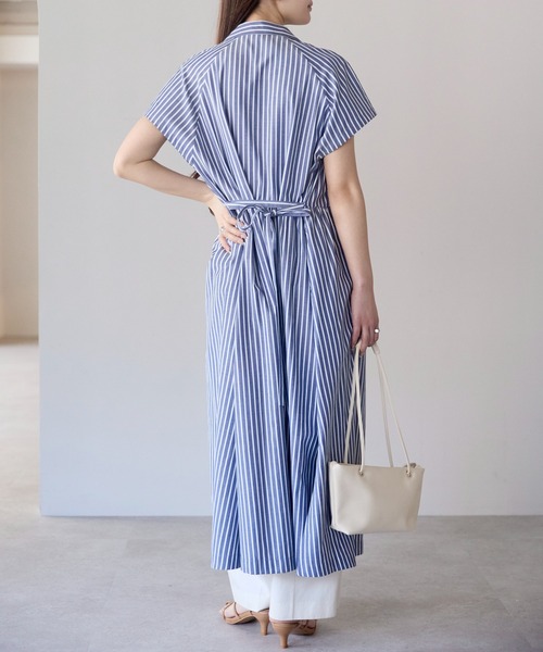 「PREFERIR」 半袖ワンピース LARGE ブラック レディース_画像4