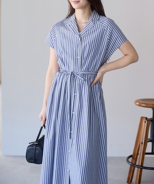 「PREFERIR」 半袖ワンピース LARGE ブラック レディース_画像7