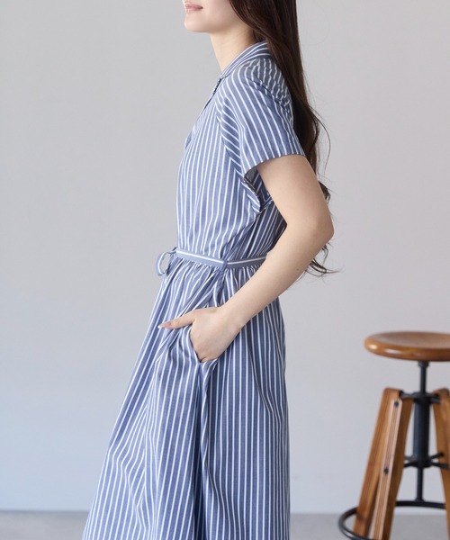 「PREFERIR」 半袖ワンピース LARGE ブラック レディース_画像9
