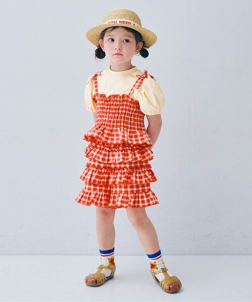 「p.premier」 「KIDS」半袖カットソー 130 レッド キッズ_画像8