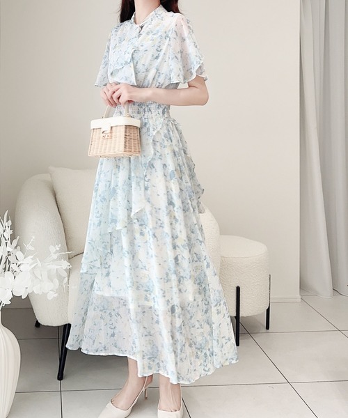 「mily bilet」 ノースリーブワンピース MEDIUM ブルー レディース_画像9