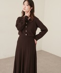ワンピース スカラッププリーツニットワンピースの詳細画像4