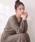 ワンピース スカラッププリーツニットワンピースの詳細画像5