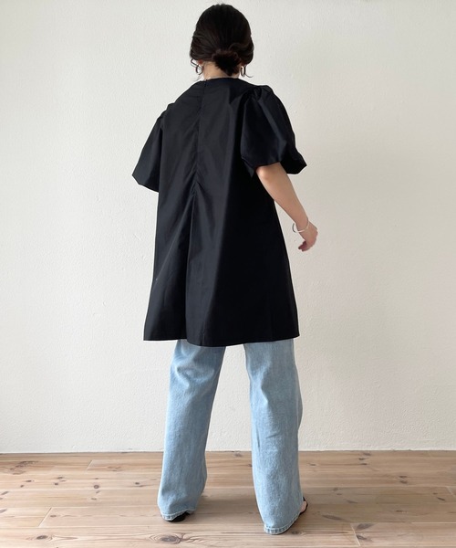 wee9s シャツ ブラウス puff sleeve tunic po / パフスリーブ