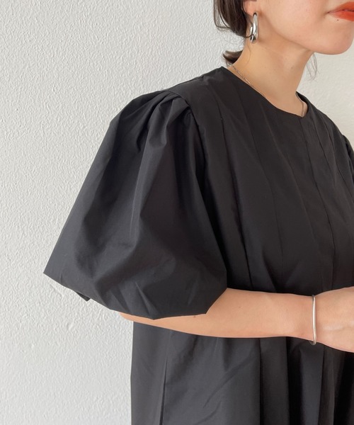 wee9s シャツ ブラウス puff sleeve tunic po / パフスリーブ