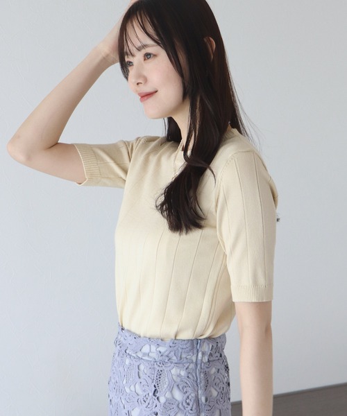 美品 ISSEY MIYAKE ワイドスリーブ 七分袖 サマーニット セーター 美品 ISSEY MIYAKE ワイドスリーブ 七分袖 サマーニット セーター