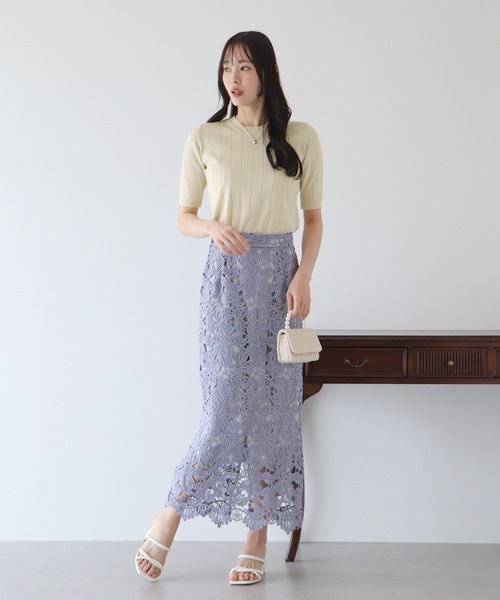 CFCL POTTERY TOP 5 長袖ニット トップス ネイビーブルー WOMEN
