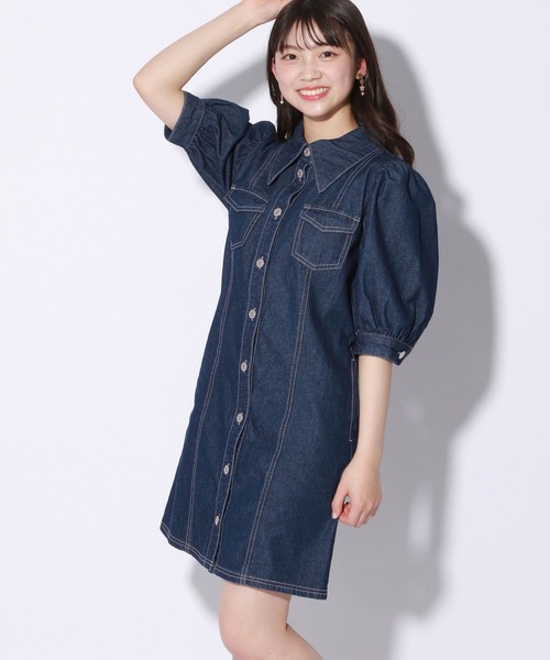 ワンピース デニムシャツワンピース 全品送料無料